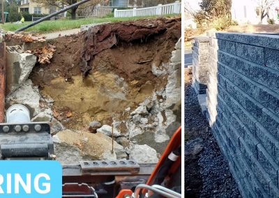 Agawam, MA | Retaining Block Wall Build Project| Sienastone Steps from Unilock