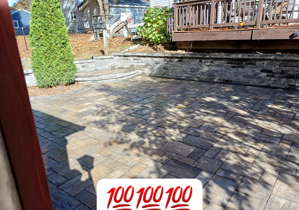 Retaining Wall & Stone Paver Patio Project | Chicopee, MA